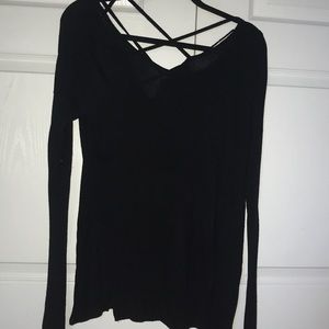 hollister cross back long sleeve shirt